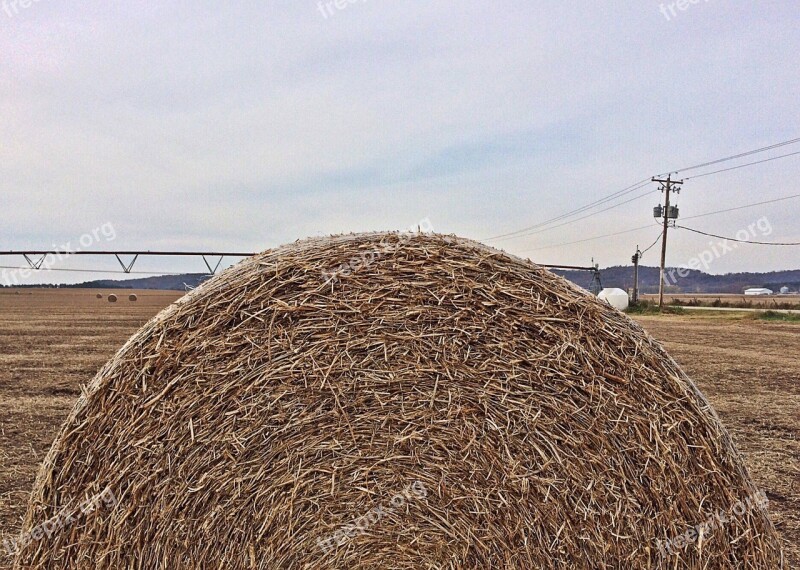 Hay Bale Farm Agriculture Field