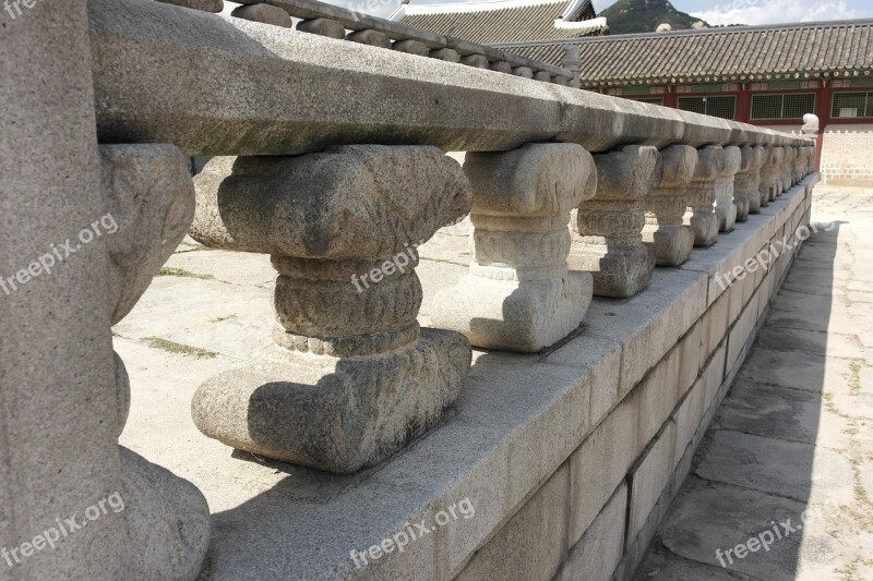 Gyeongbok Palace Republic Of Korea Old School Korean Forbidden City