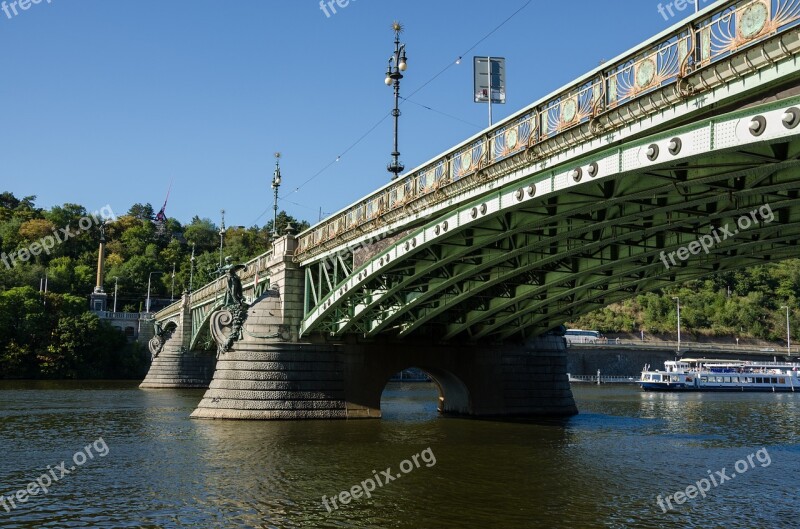 čechův Most Bridge Moldova Prague Europe