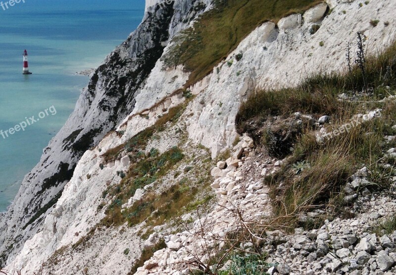 Seven Sisters Cliffs Chalk National Park Sussex