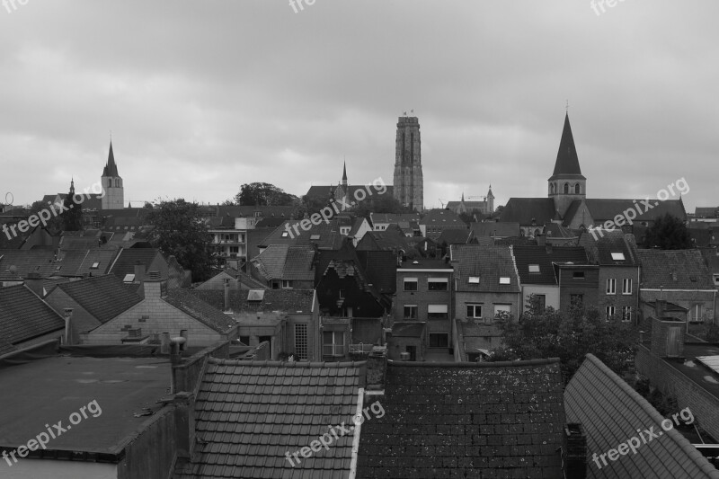 City Mechelen Buildings Architecture Towers