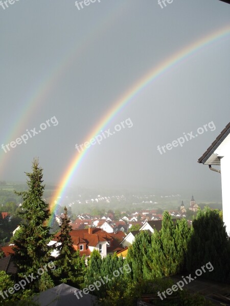 Rainbow Sky Landscape Natural Phenomenon Farbenspiel