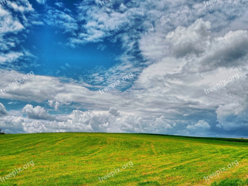 Summer Meadow Blue Clouds Cloudporn