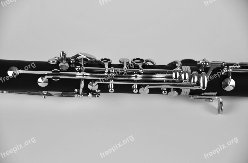 Clarinet Music Jazz Musical Instrument Black And White