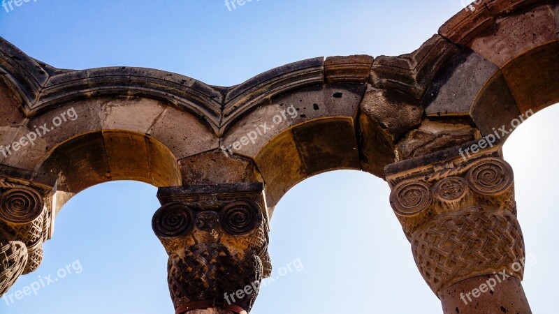 Column Arch Cathedral Ruin Historic