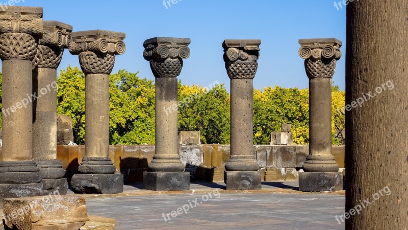 Column Ornament Ruin Historic Architecture