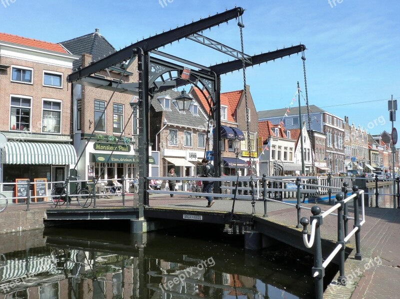 Bridge Drawbridge Old City View Maassluis