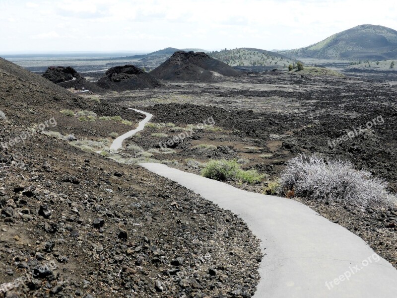 Nature Lava Craters Of The Moon Grit Usa