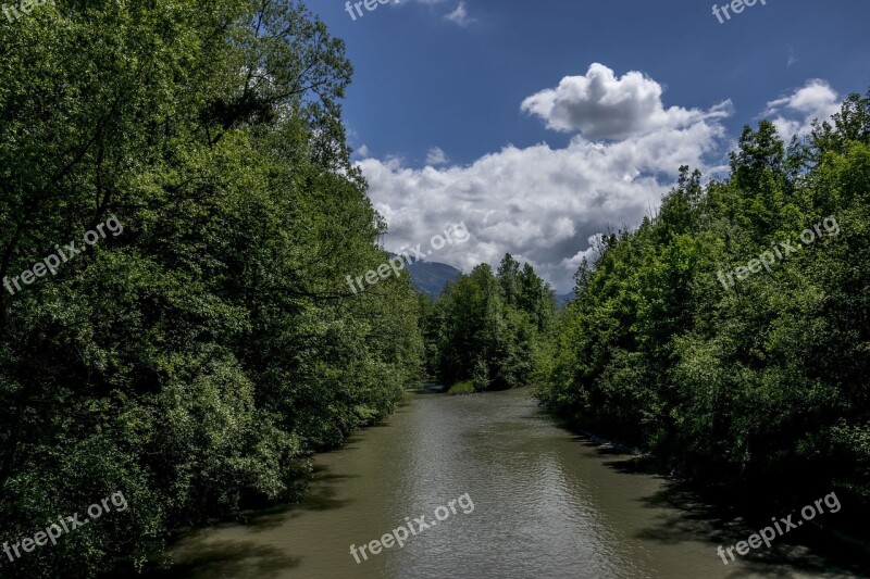 River Landscape Water Side Of The River Summer