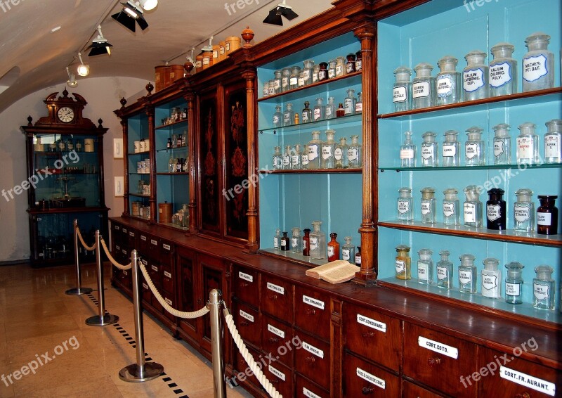 The Bottle Wardrobes Pharmacy Glass Old