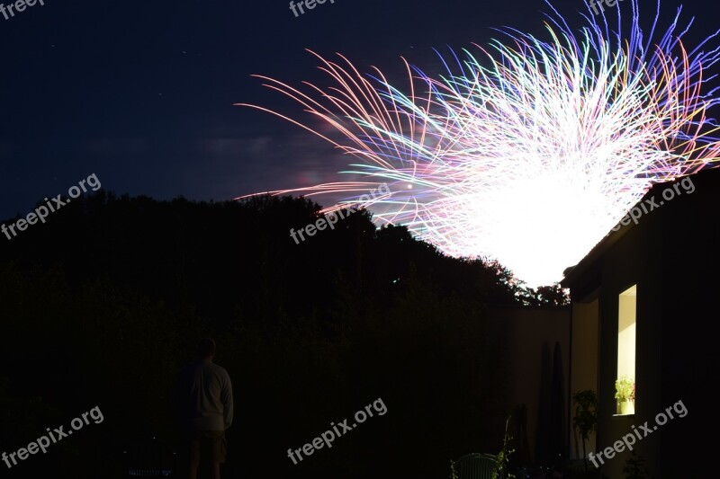 Night Festival Fireworks 14 July Shine