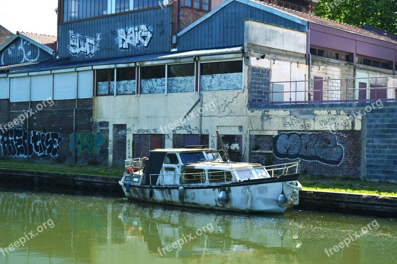 Boat Abandoned Amiens Former Maritime