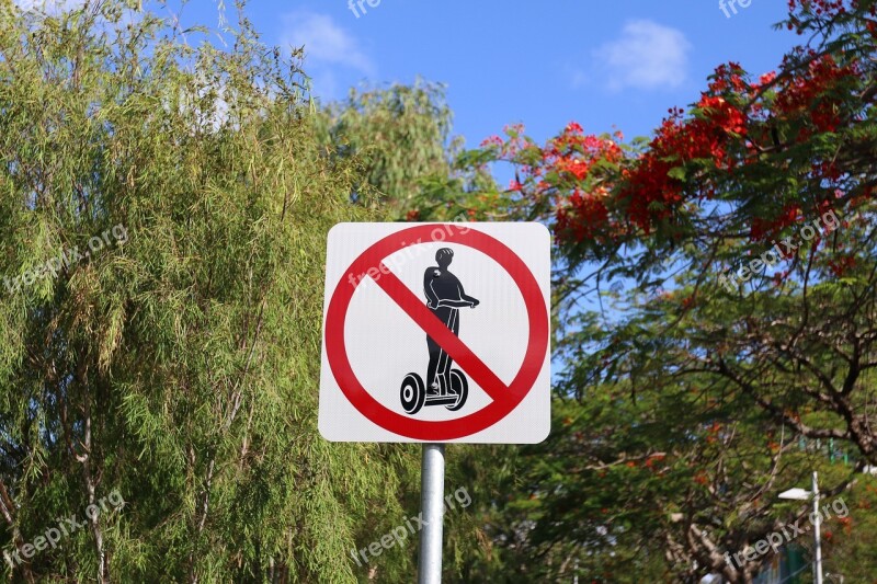 Segway Sign Travel Forbidden Free Photos