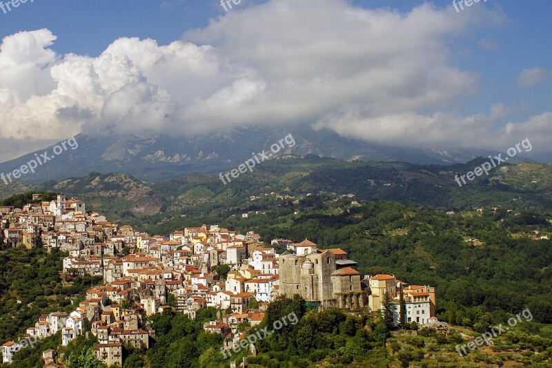 Landscape Rivello Basilicata Italy Borgo