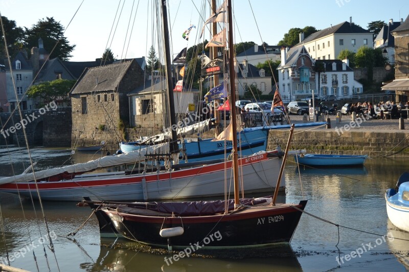 Brittany Auray Port France Saint-goustan Boats