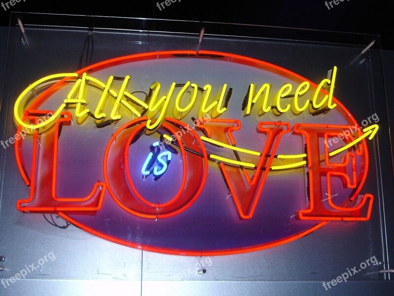 Neon Love Logo Neon Letters In Love