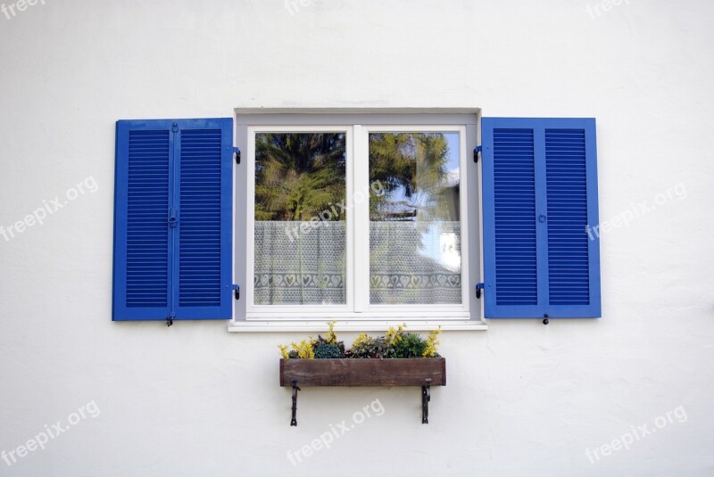 Window Europe Blue Romantic Quaint