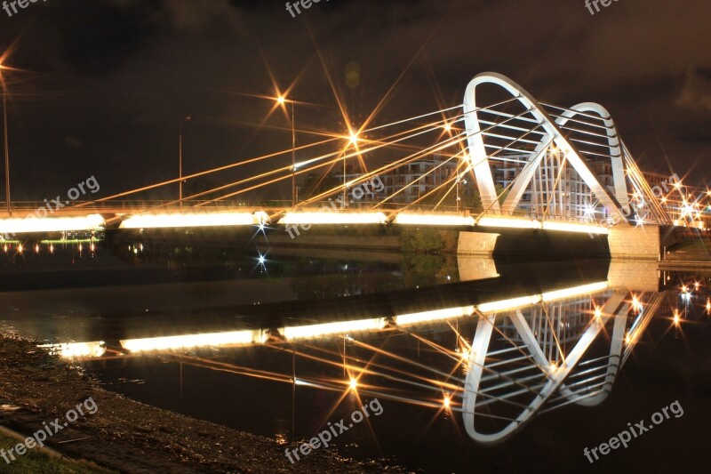 Lazarev Bridge St Petersburg Russia River Water City