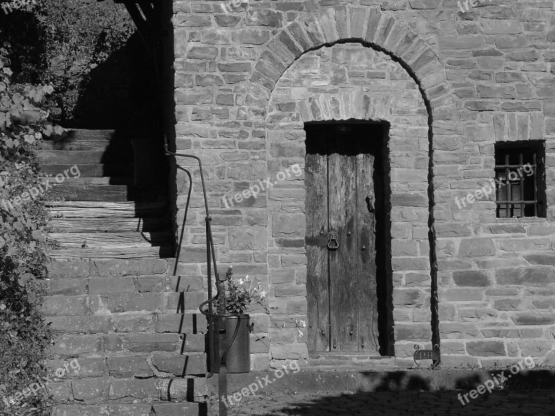 Heimbach North Eifel Near Castle Stone Stairway Beautiful Gemäuer