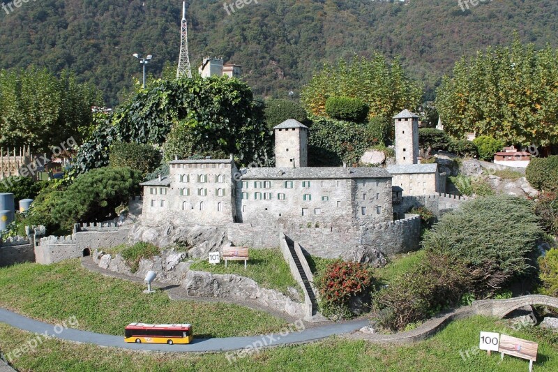 Bellinzona Castelgrande Swissminiatur Melide Switzerland