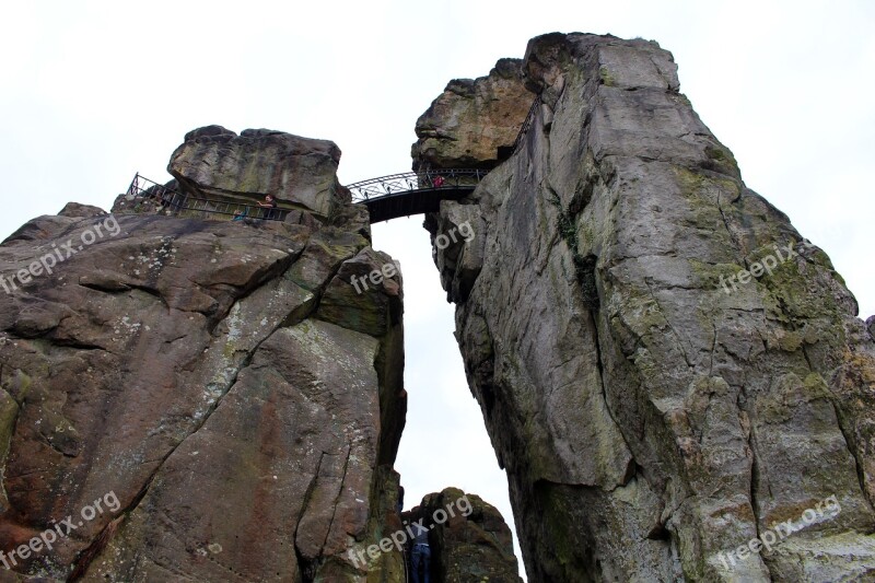 Externsteine Teutoburg Forest Rock Stones Mystical