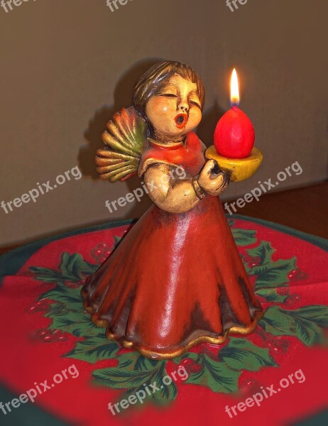 Christmas Angel Ceramic Figures From Bolzano Italy Art Design