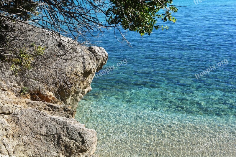 Beach Crystal Clear Water Greece Water Costa