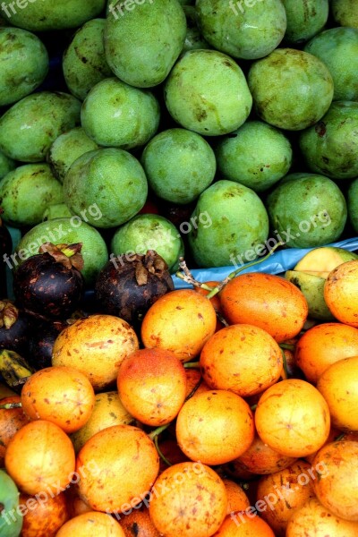 Bali Green Fruit Yellow Fruit Exotic Fruits Colorful