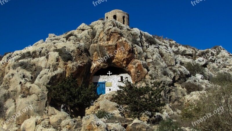 Cyprus Paralimni Ayii Saranta Cave Chapel