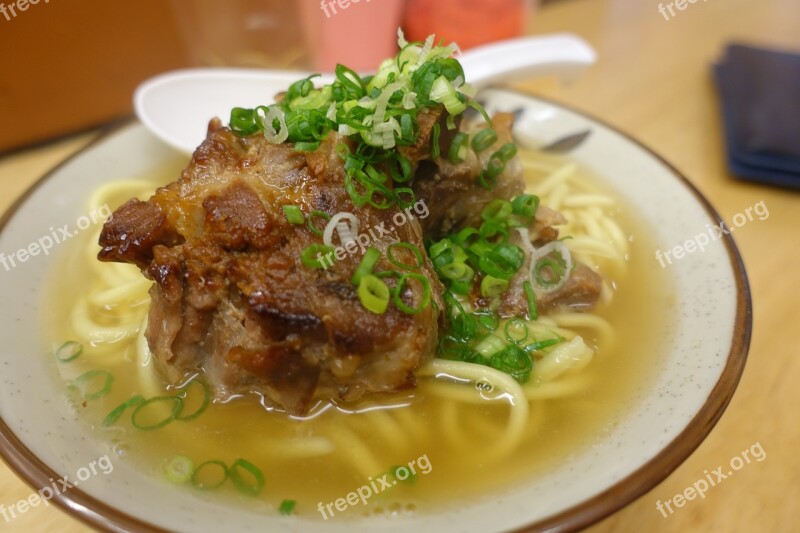 Carding Meat Noodles Soup Food