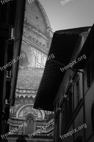 Black And White Florence Minster Tuscany Cathedral