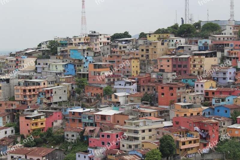 Ecuador Colorful Houses Colourful Houses South America