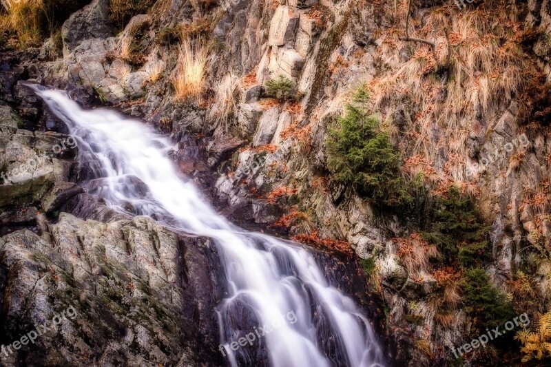 Waterfall Water Small Waterfall Flow Waters