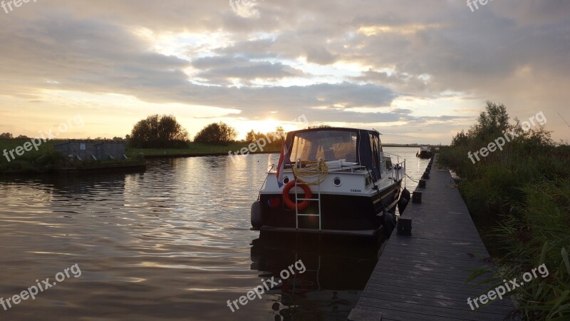 Friesland Water Boat Netherlands Nature