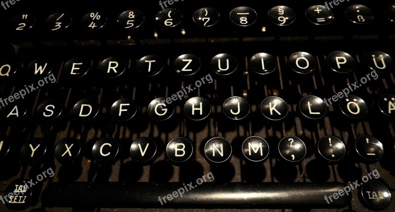 Typewriter Keyboard Keyboard Typewriter Write Antique