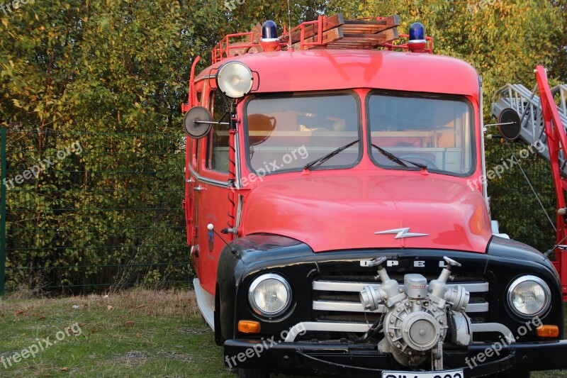 Fire Truck Oldtimer Syringe Vehicle Historically Classic