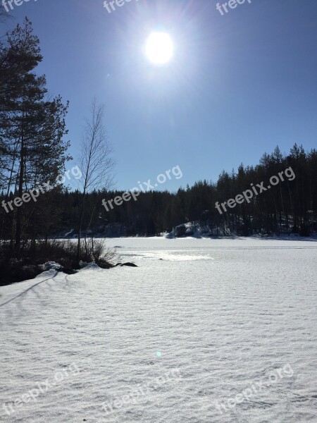 Snow Sun Winter Winter Landscape Air