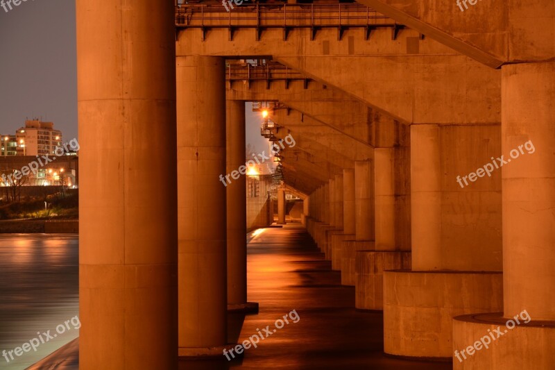 Bridge Night View Chapter Impressions Han River Jamsil Bridge