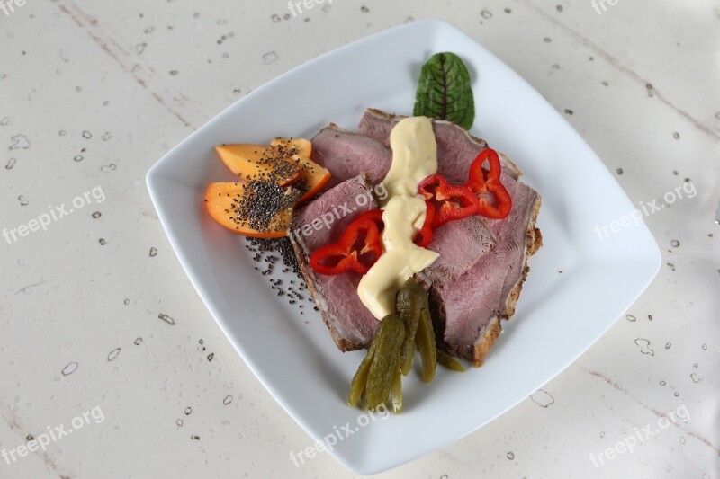 Loin Of Veal Calf Veal Sharon Fruit Chia Seeds