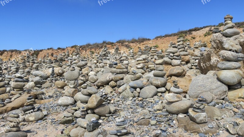 Beach Stones Milfontes Balance Free Photos