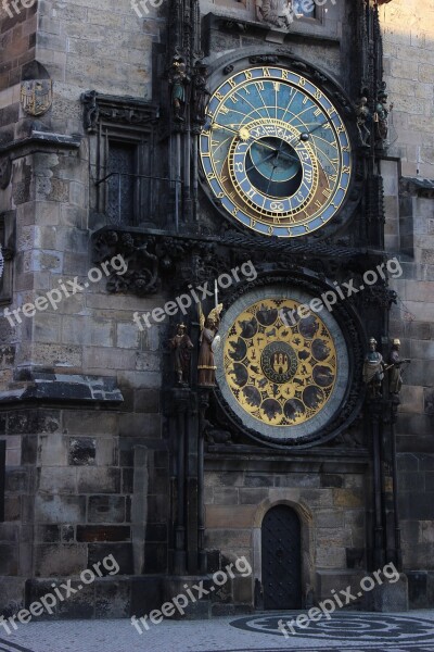 Prague The Astronomical Clock Old Town Hall Time Clock