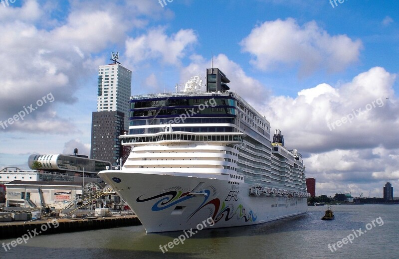 Transport Cruise Cruise Boat Mooring Rotterdam