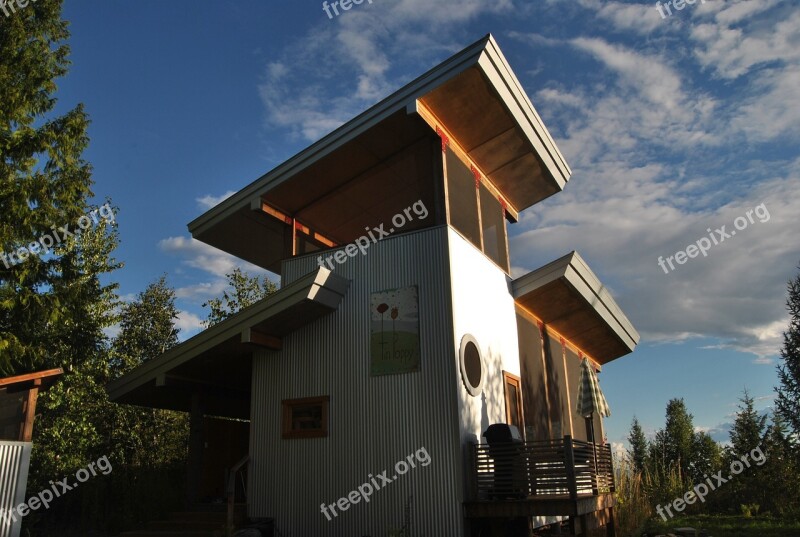 Cabin British Columbia Canada Nature Landscape