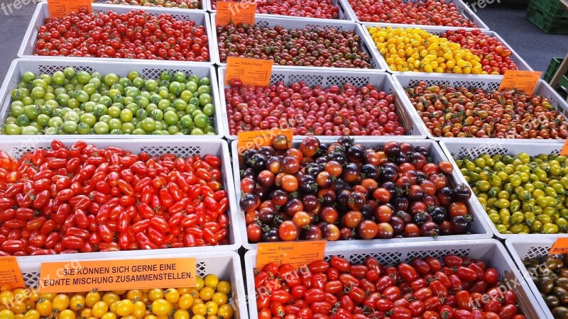 Tomatoes Farmers Local Market Cocktailtomaten Free Photos