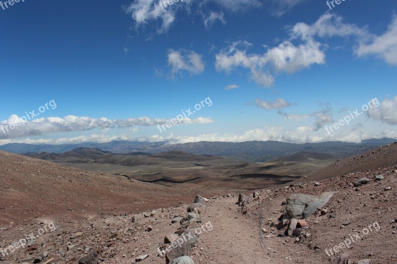 Ecuador Balu Sky Clouds Stones Landscape