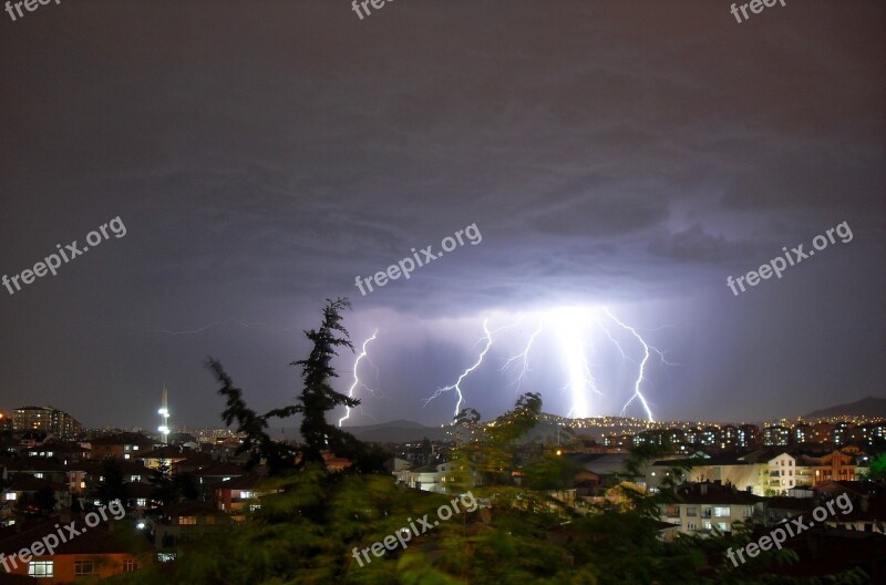 Lightning Sky Free Photos