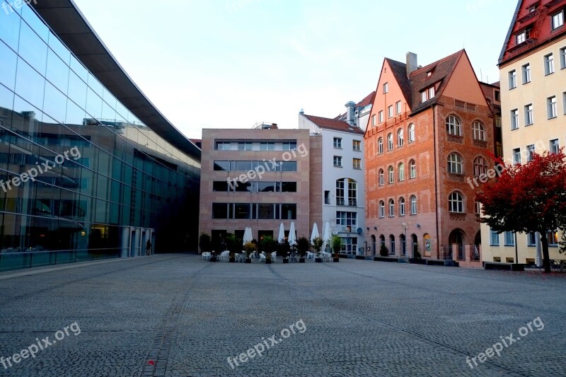 Downtown Forecourt Architecture Imposing City Life