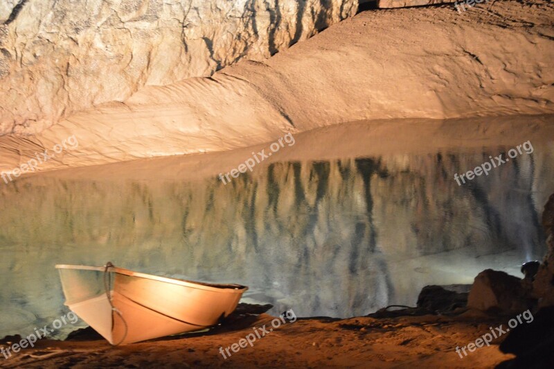 Woken Hole Main Cave Boat Underground River Free Photos