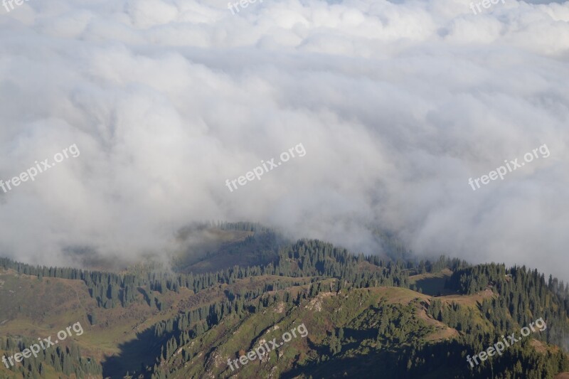 Kazakhstan Trips Mountains Silence Landscape