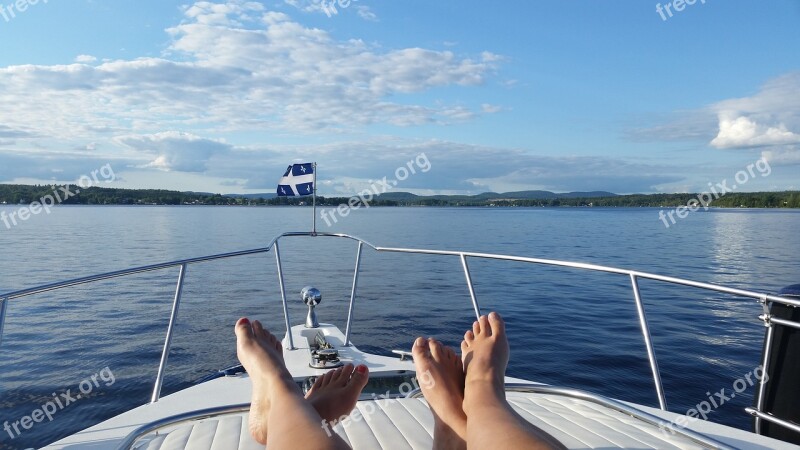 Summer Québec Boat Sun Water